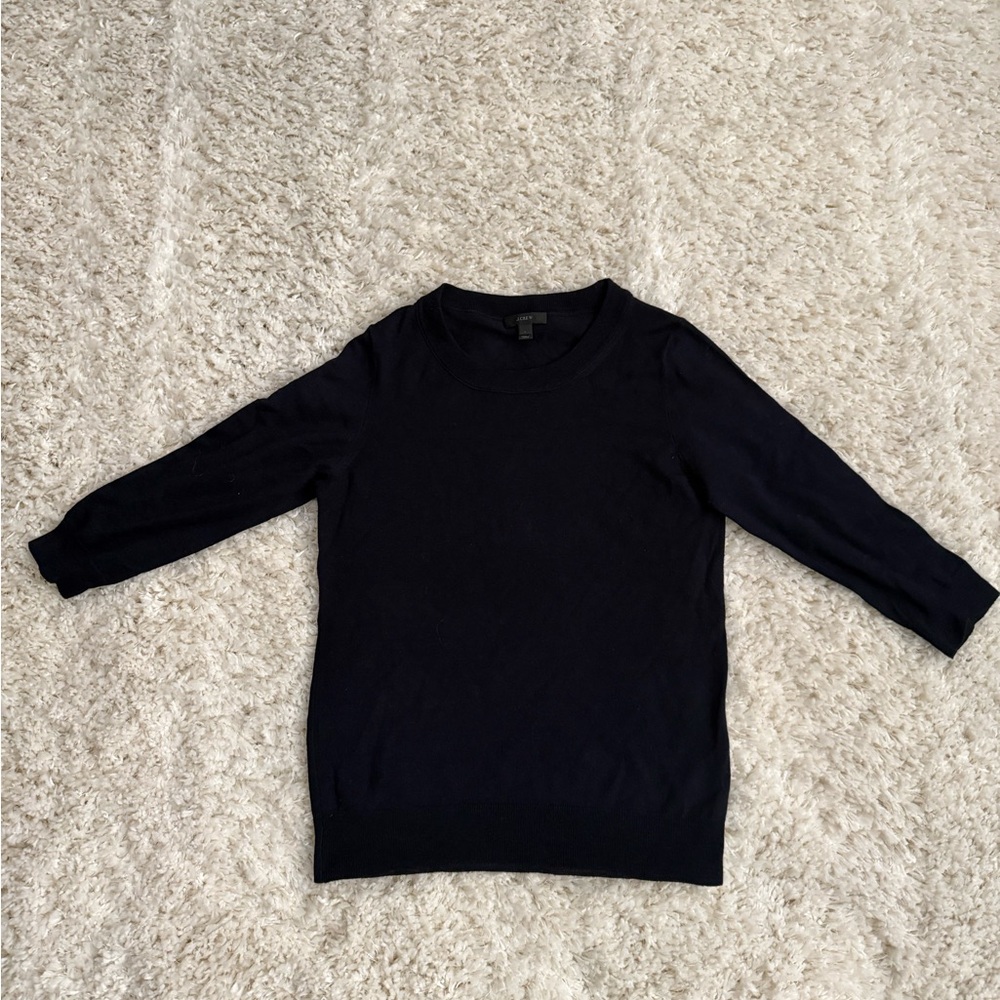 J. Crew Navy Women's Crew Neck Sweater